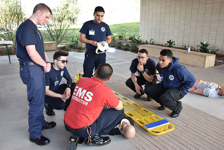 Paramedic students receiving instruction