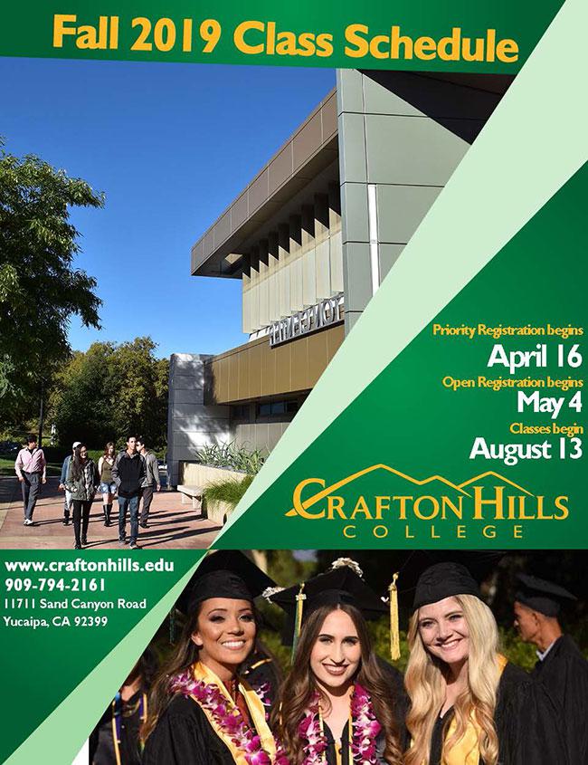 Crafton Hills College 2019 Spring Class Schedule
