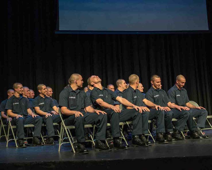 Students at Fire Academy graduation