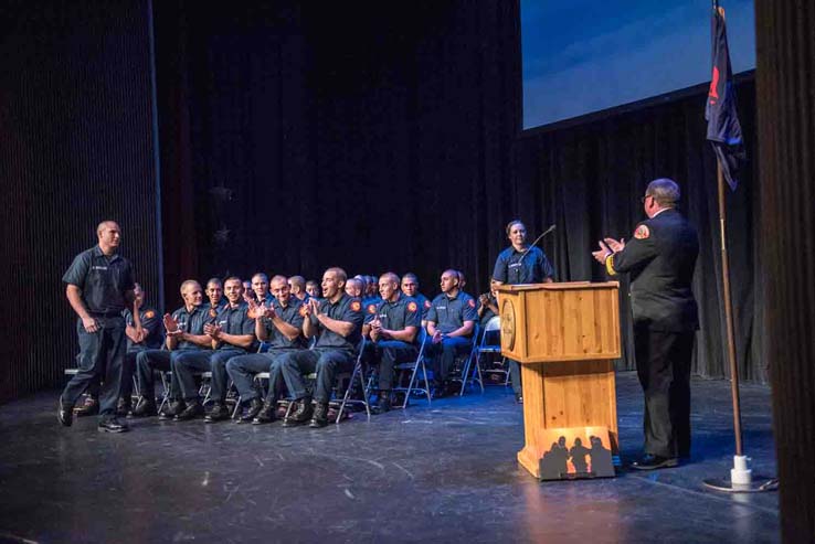 Students at Fire Academy graduation