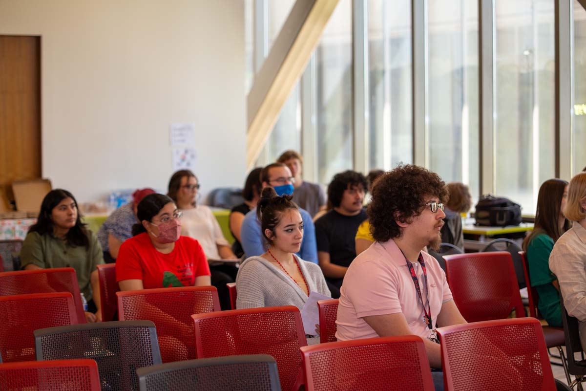 Students at research conference
