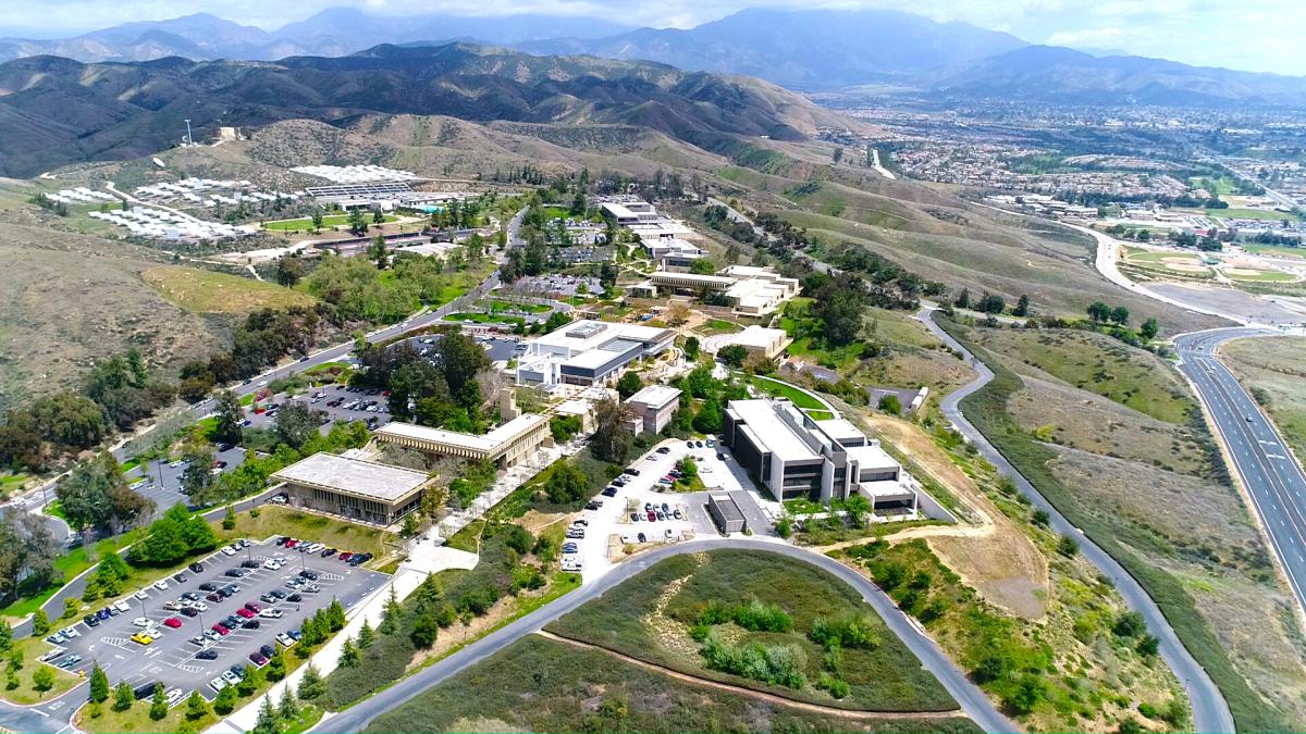 Aerial view of campus