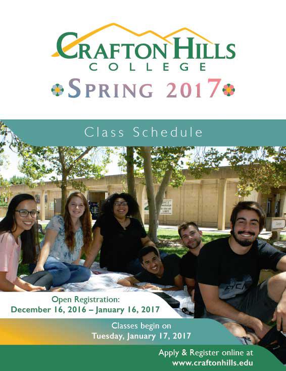 Crafton Hills Course Schedule Spring 2017