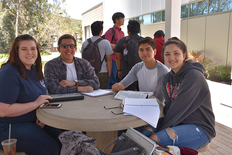 students sitting at table