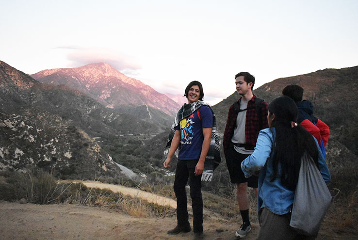 Students on a hike