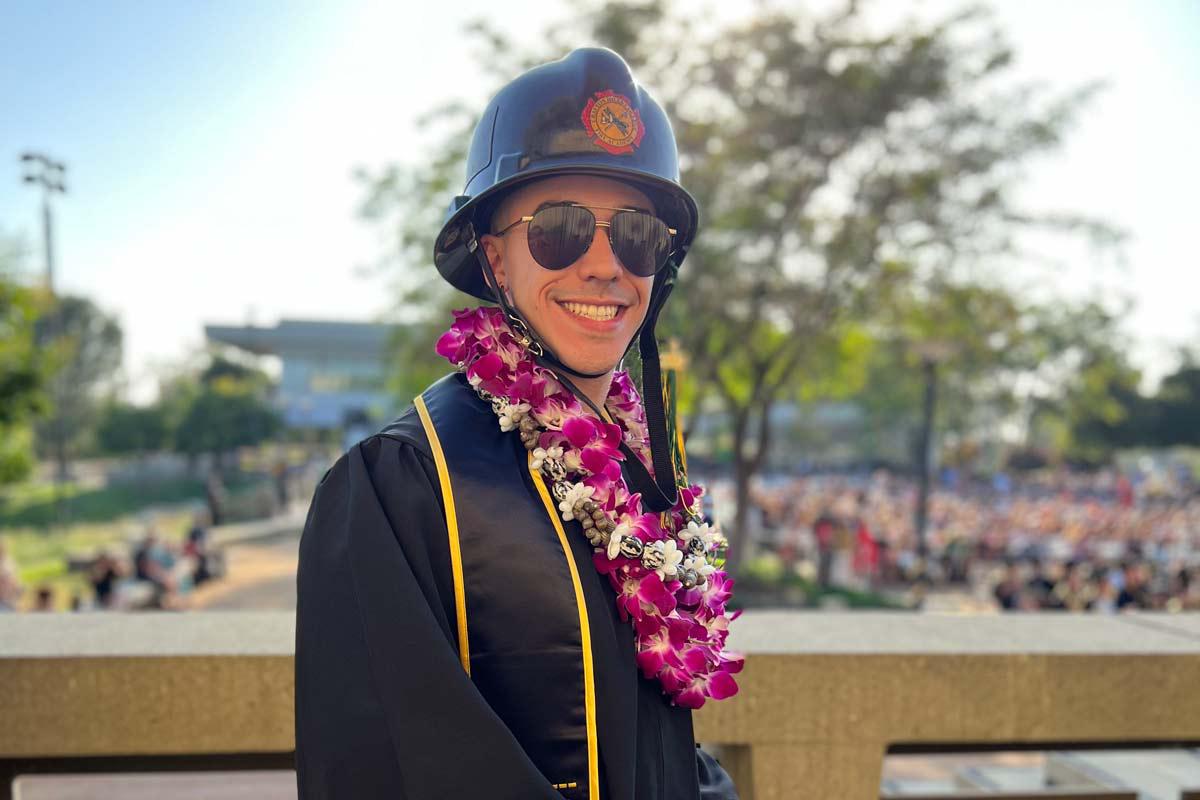 Man in grad regalia