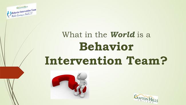 What in the World is a Behavior Intervention Team?
