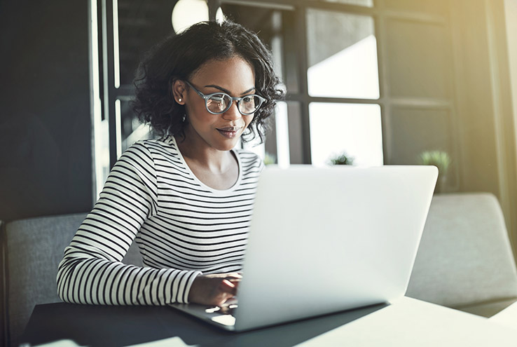 Woman at laptop