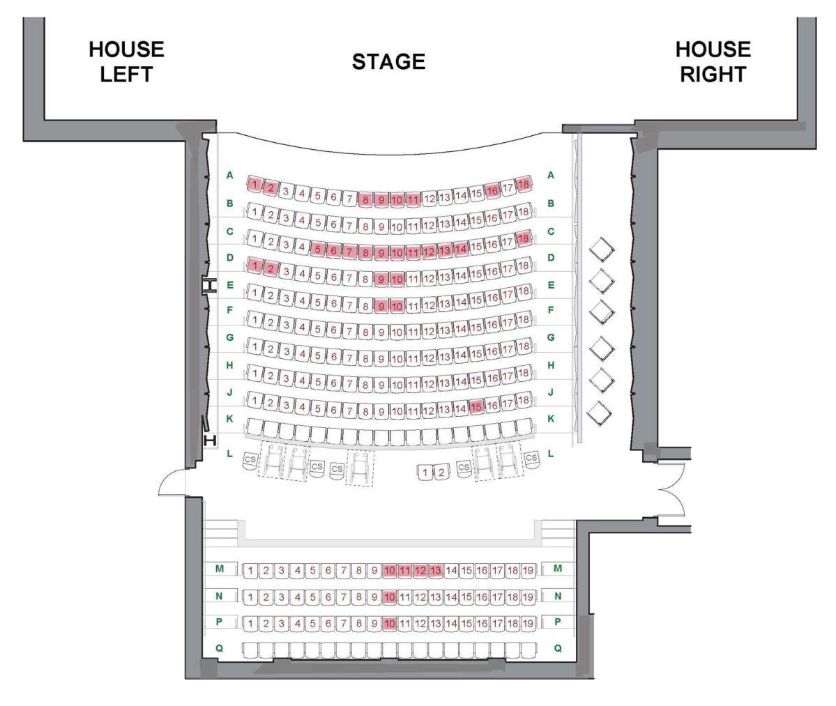 Theatre seating diagram