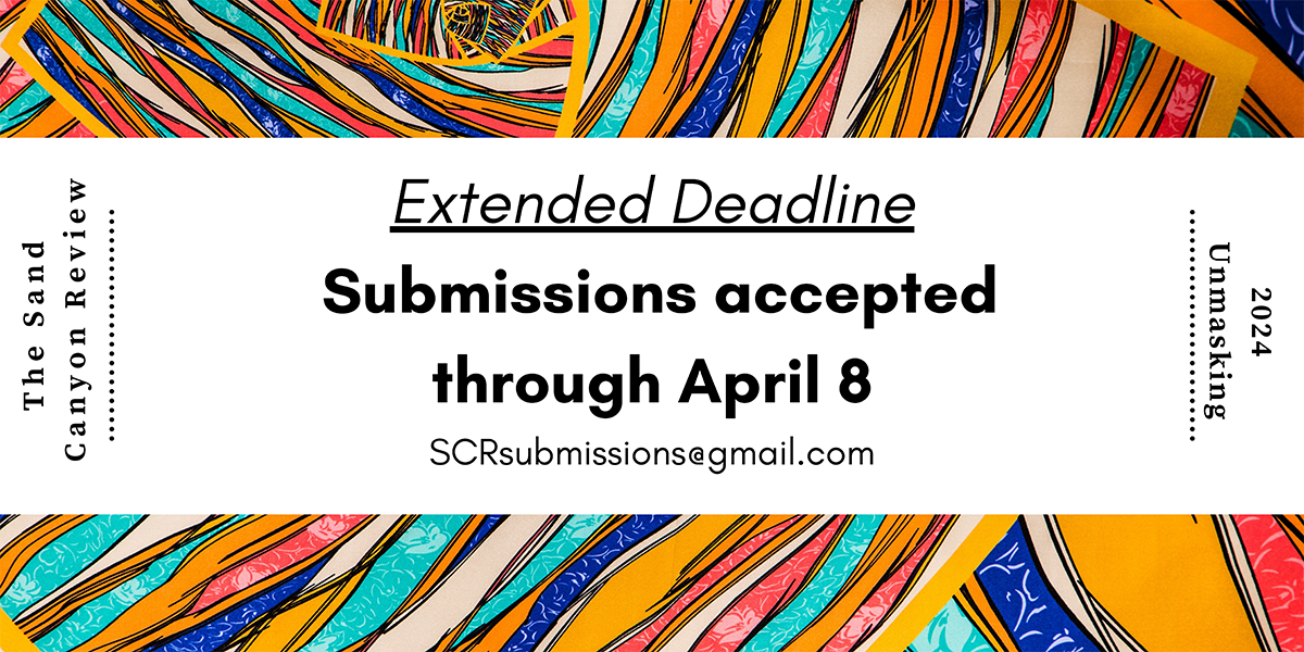 Extended Deadline: Submissions accepted through April 8. SCRsubmissions@gmail.com