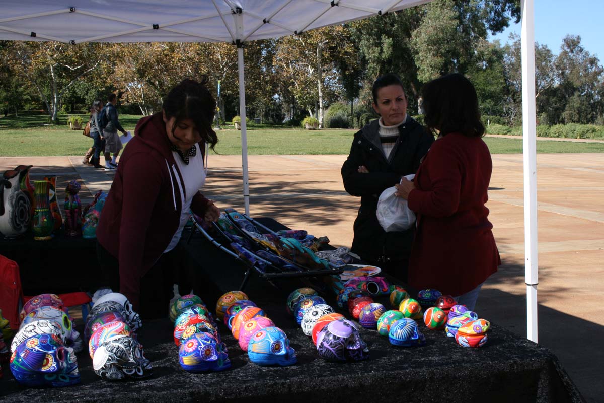 People enjoying Day of the Dead
