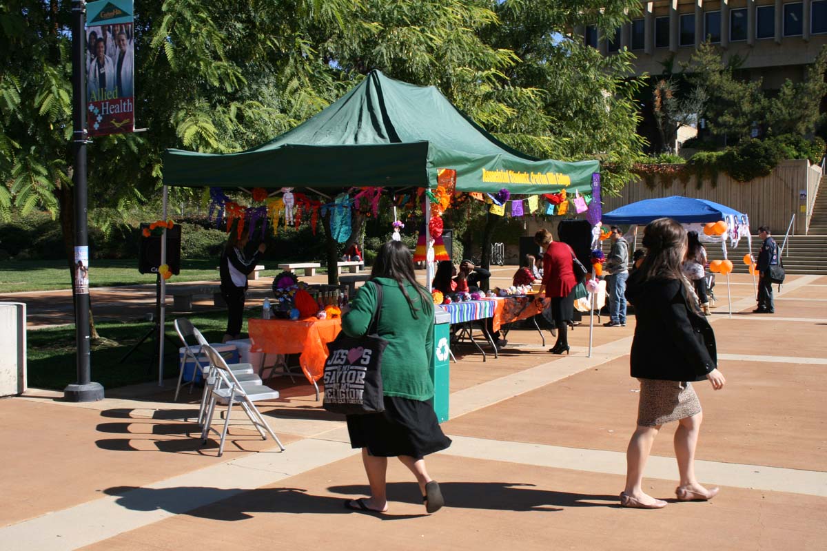 People enjoying Day of the Dead