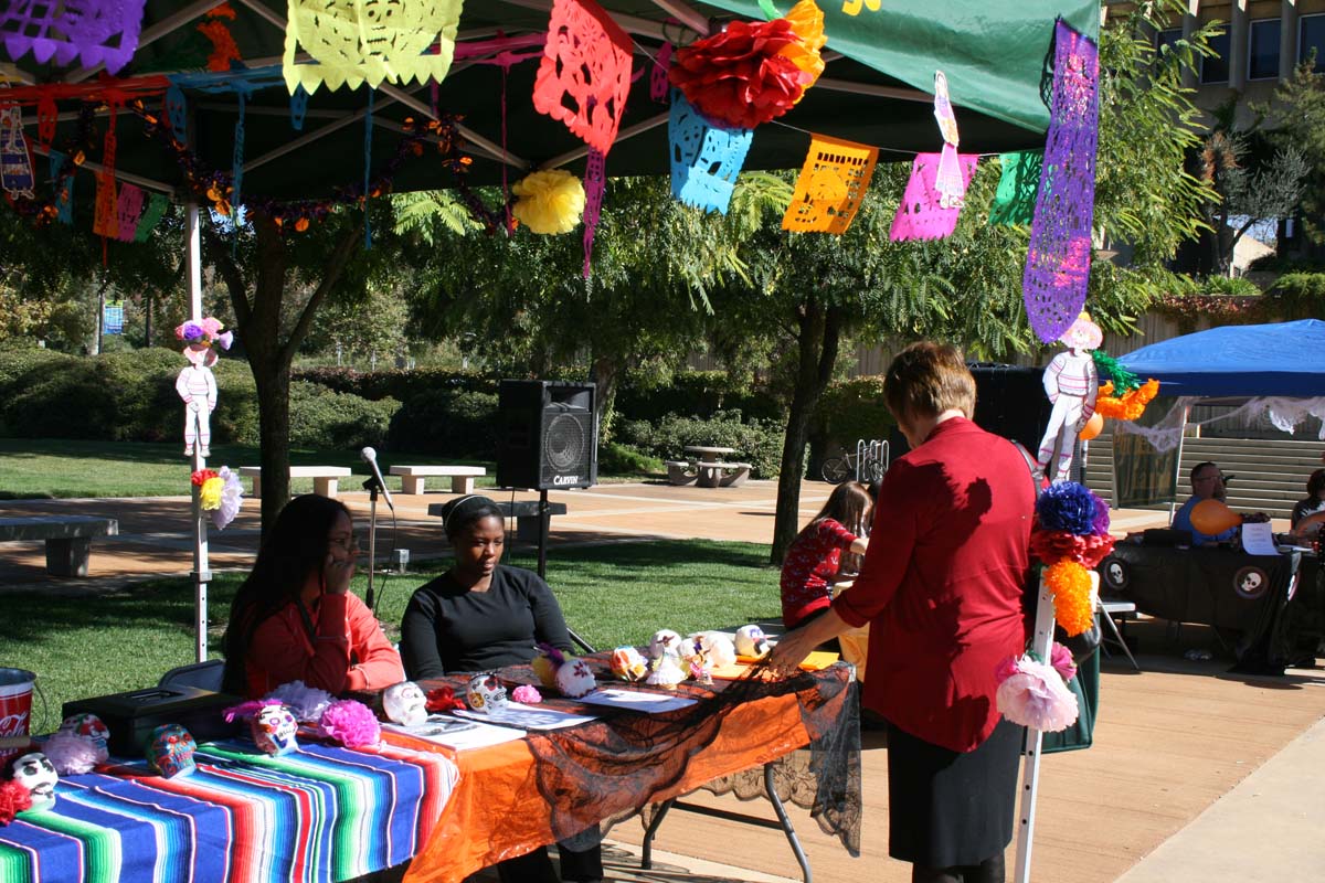 People enjoying Day of the Dead