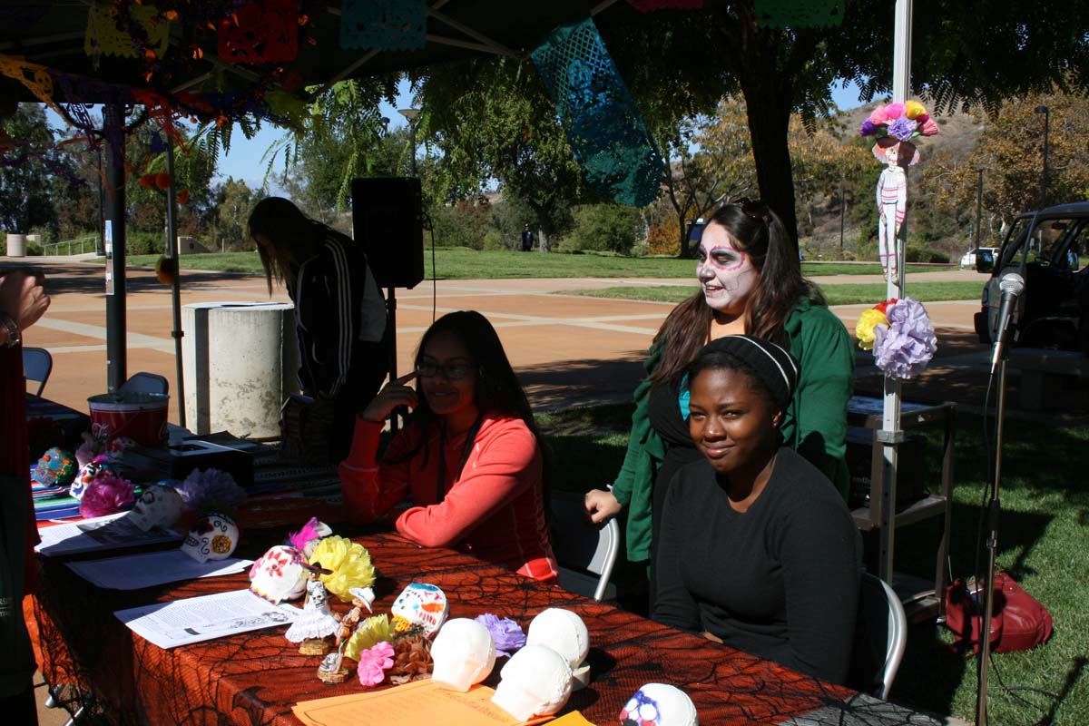 People enjoying Day of the Dead