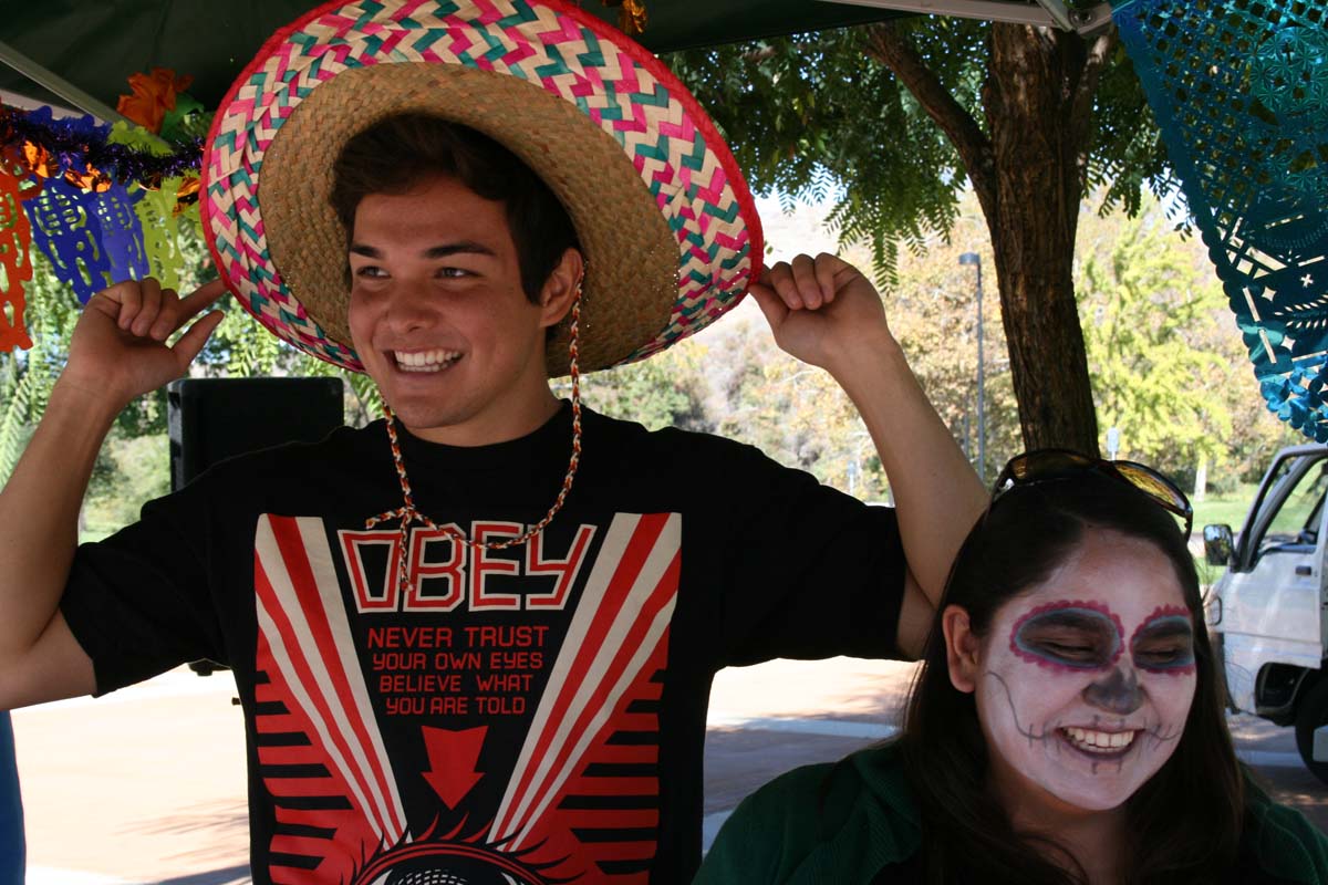 People enjoying Day of the Dead