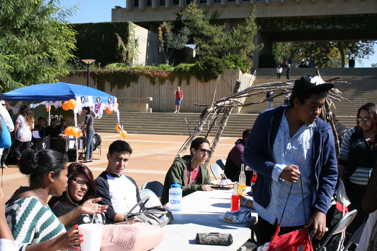 People enjoying Day of the Dead