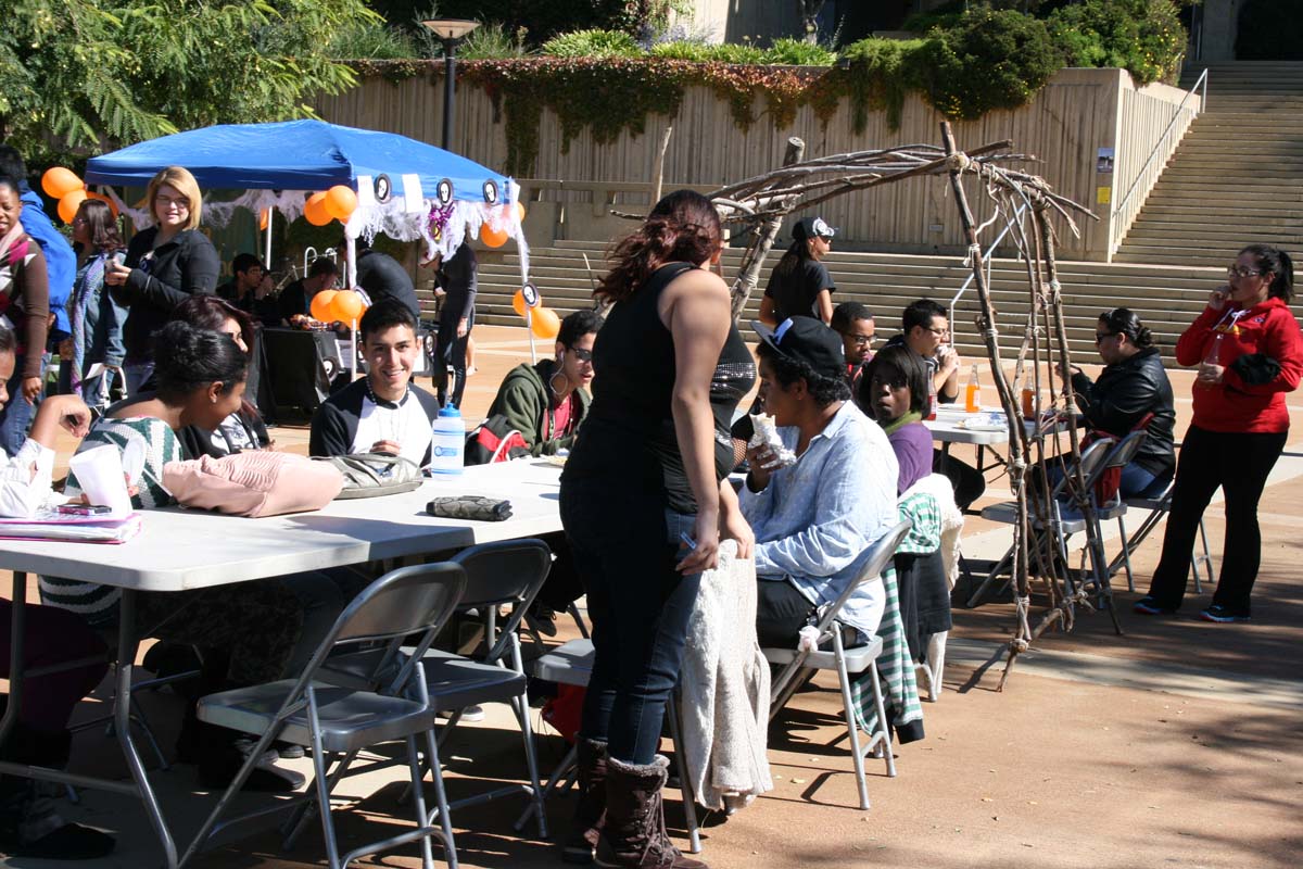 People enjoying Day of the Dead