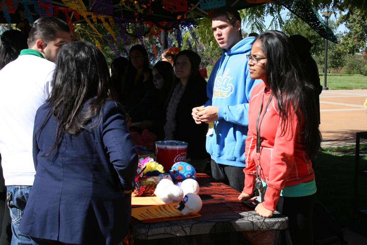 People enjoying Day of the Dead