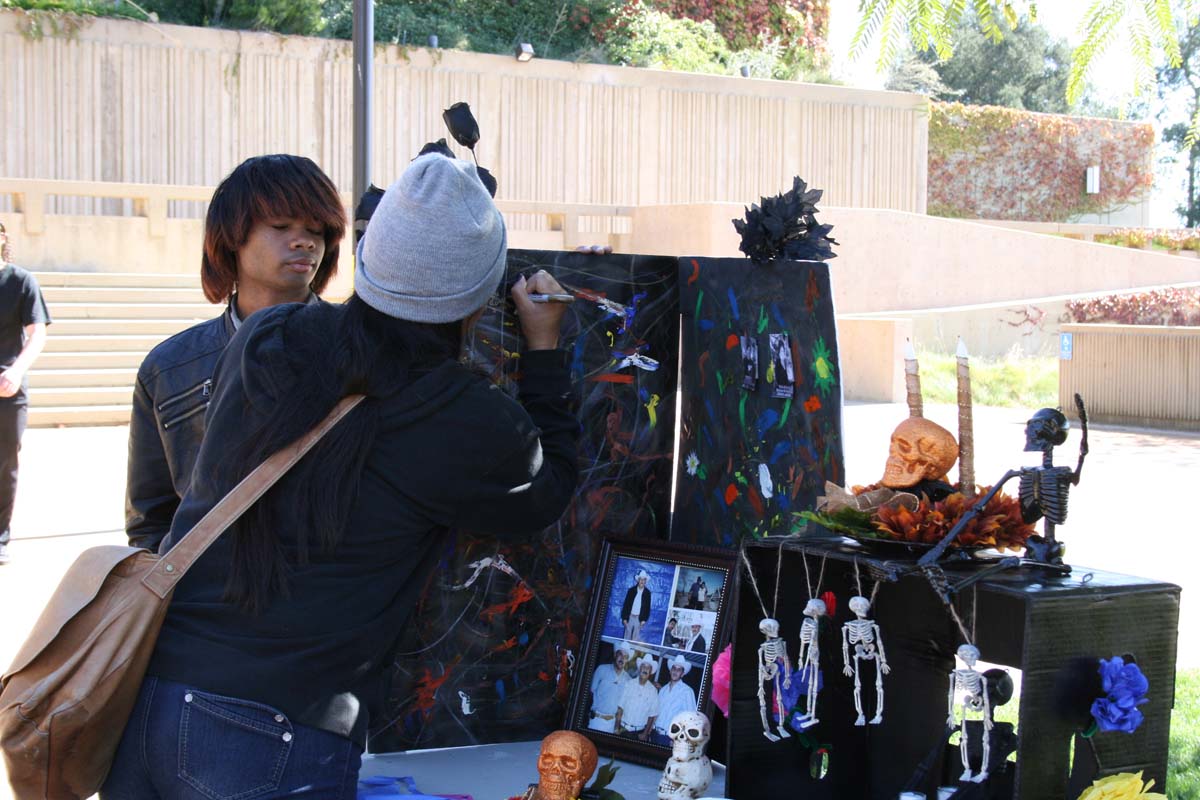 People enjoying Day of the Dead