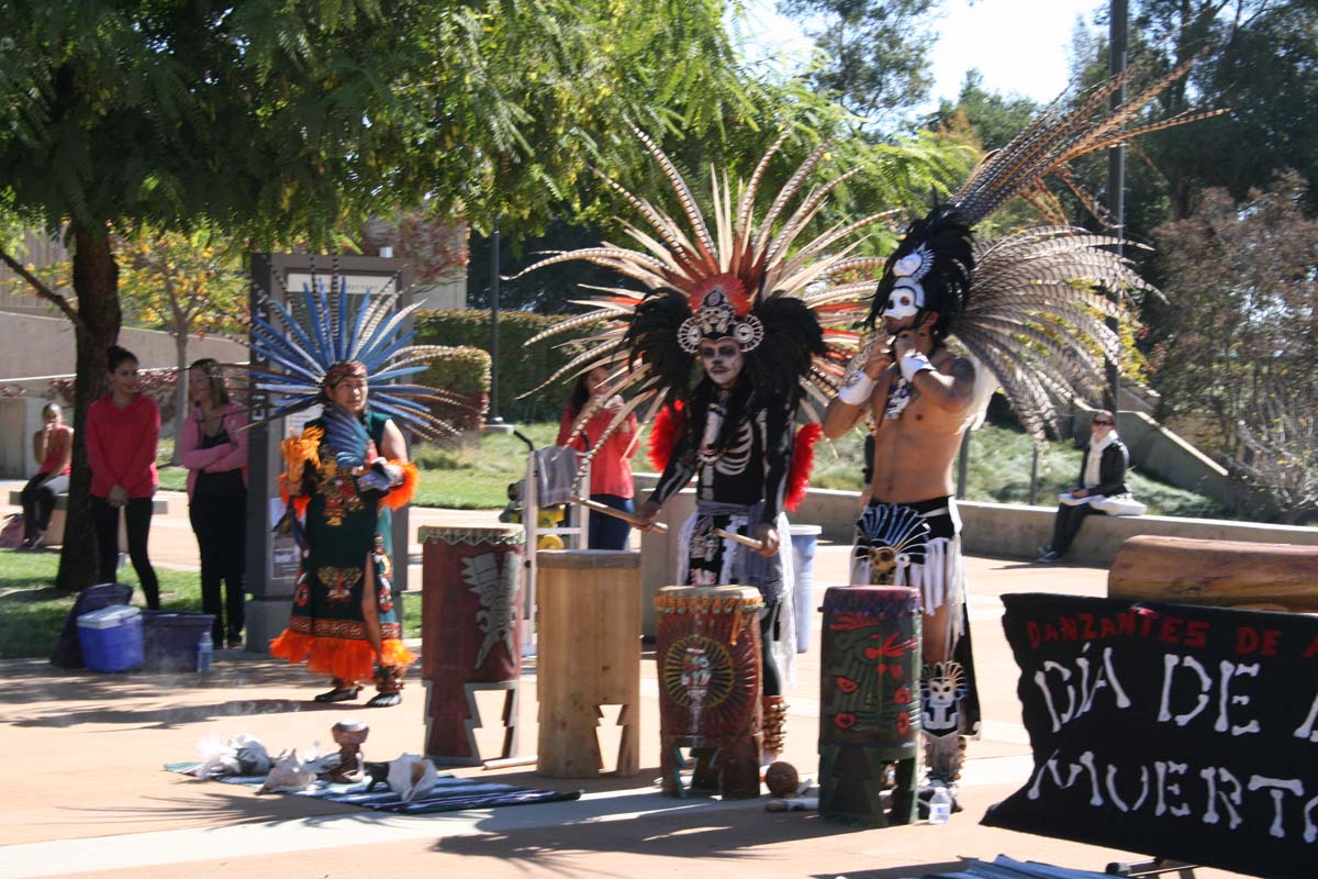 People enjoying Day of the Dead