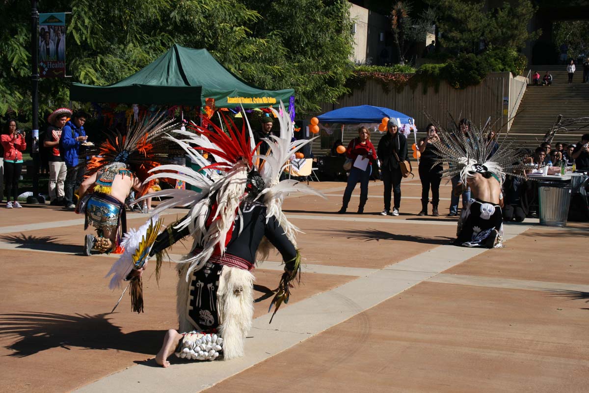 People enjoying Day of the Dead