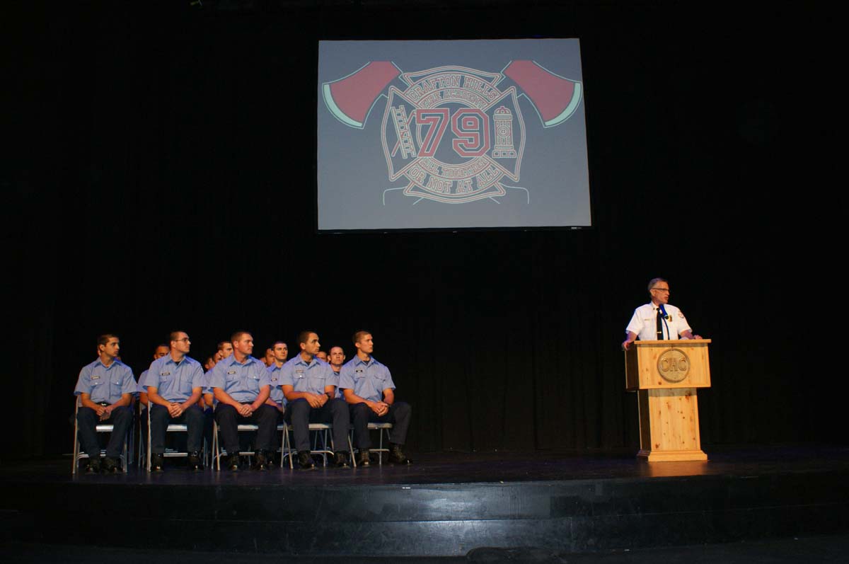 People at the Fire Academy Graduation