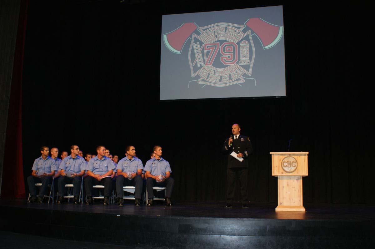 People at the Fire Academy Graduation