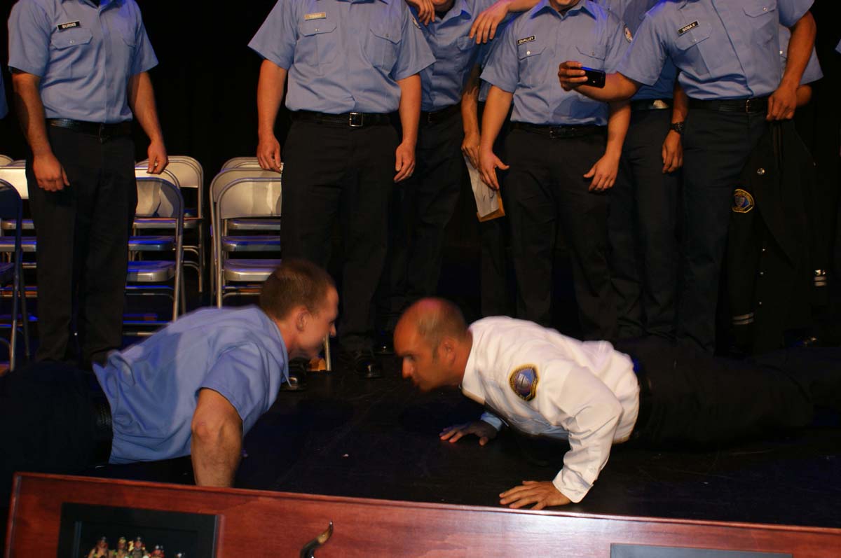 People at the Fire Academy Graduation