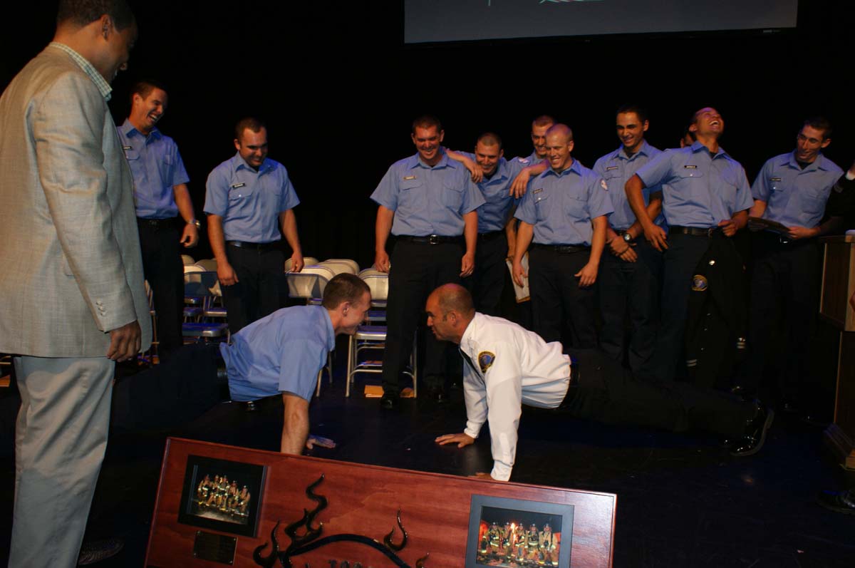 People at the Fire Academy Graduation