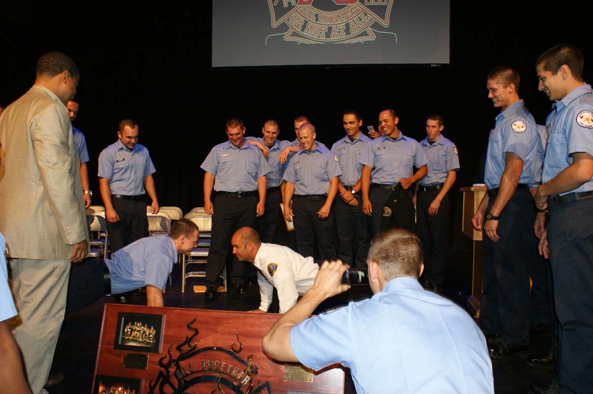 People at the Fire Academy Graduation