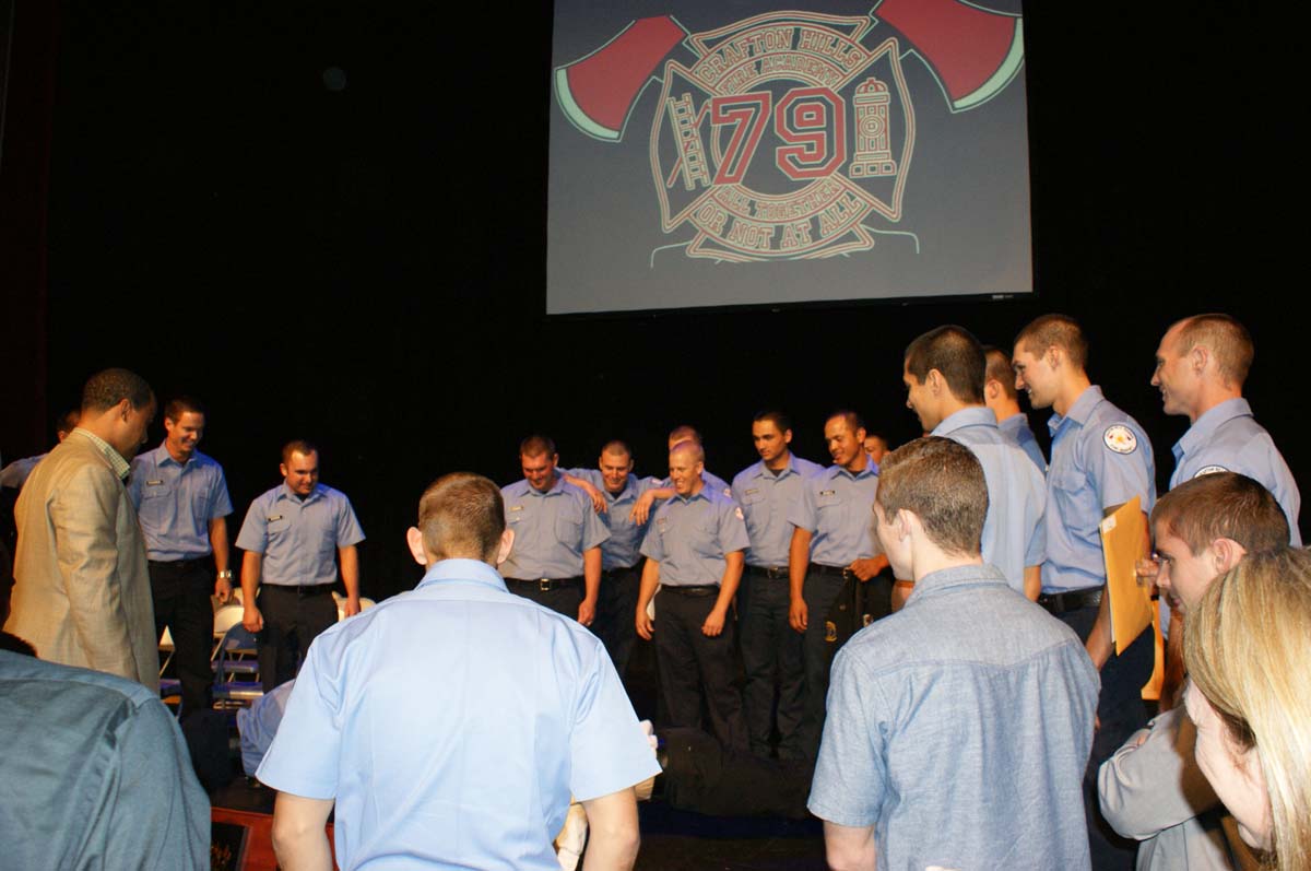 People at the Fire Academy Graduation