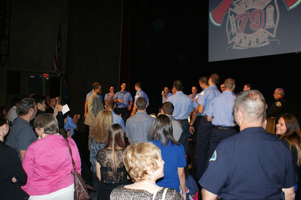 People at the Fire Academy Graduation