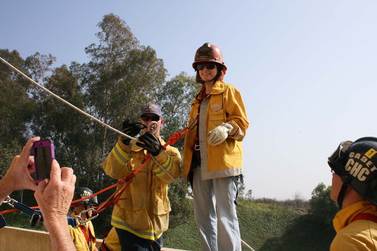 Cadets rappelling