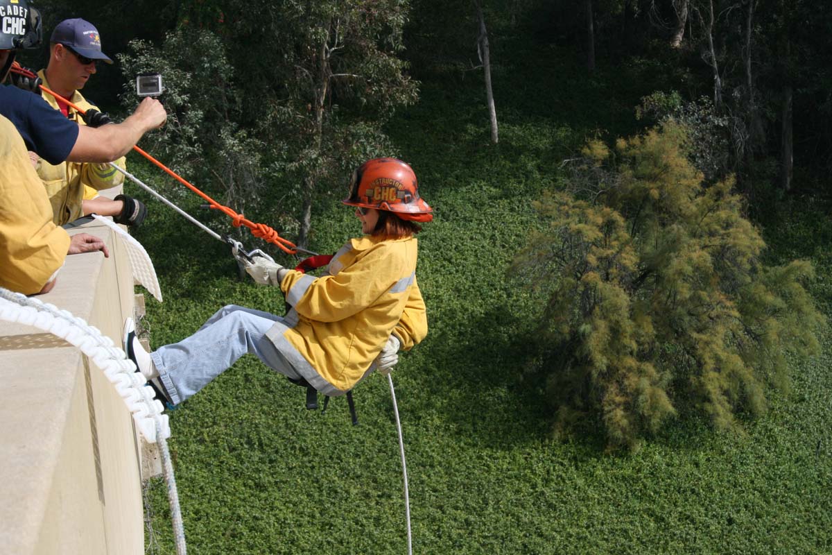 Cadets rappelling