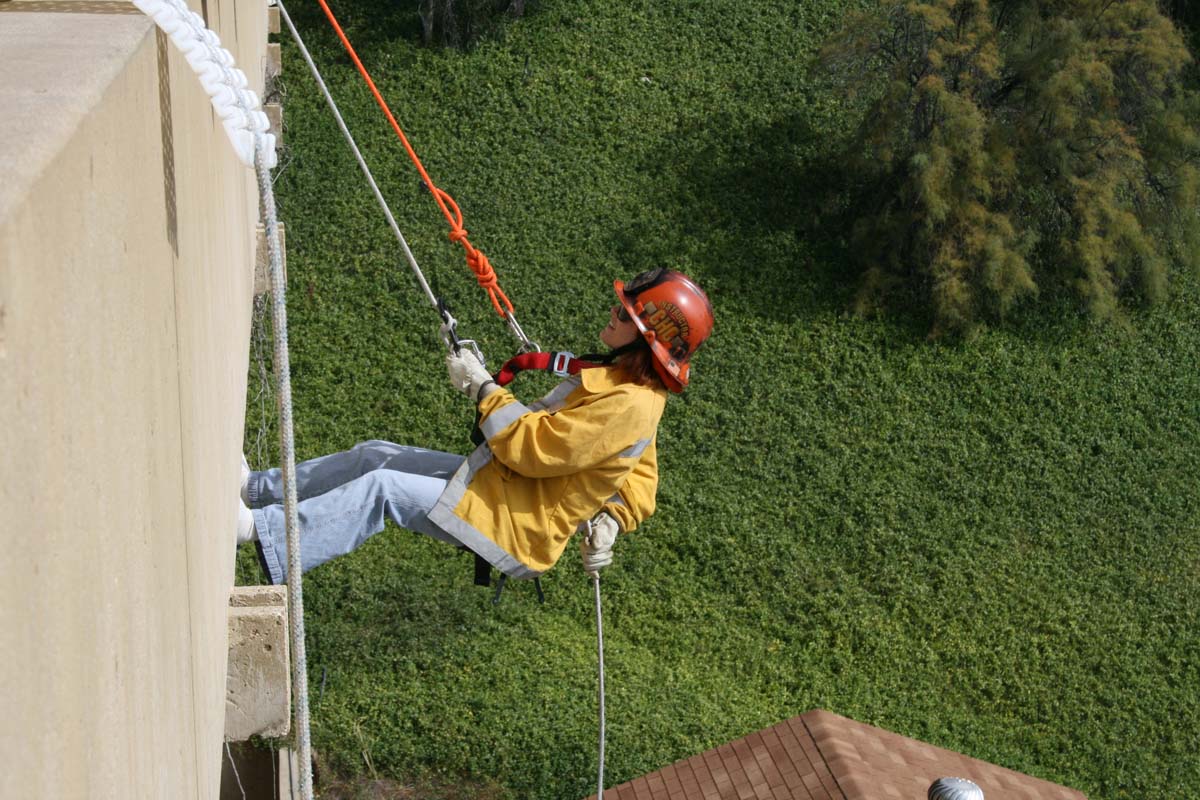 Cadets rappelling