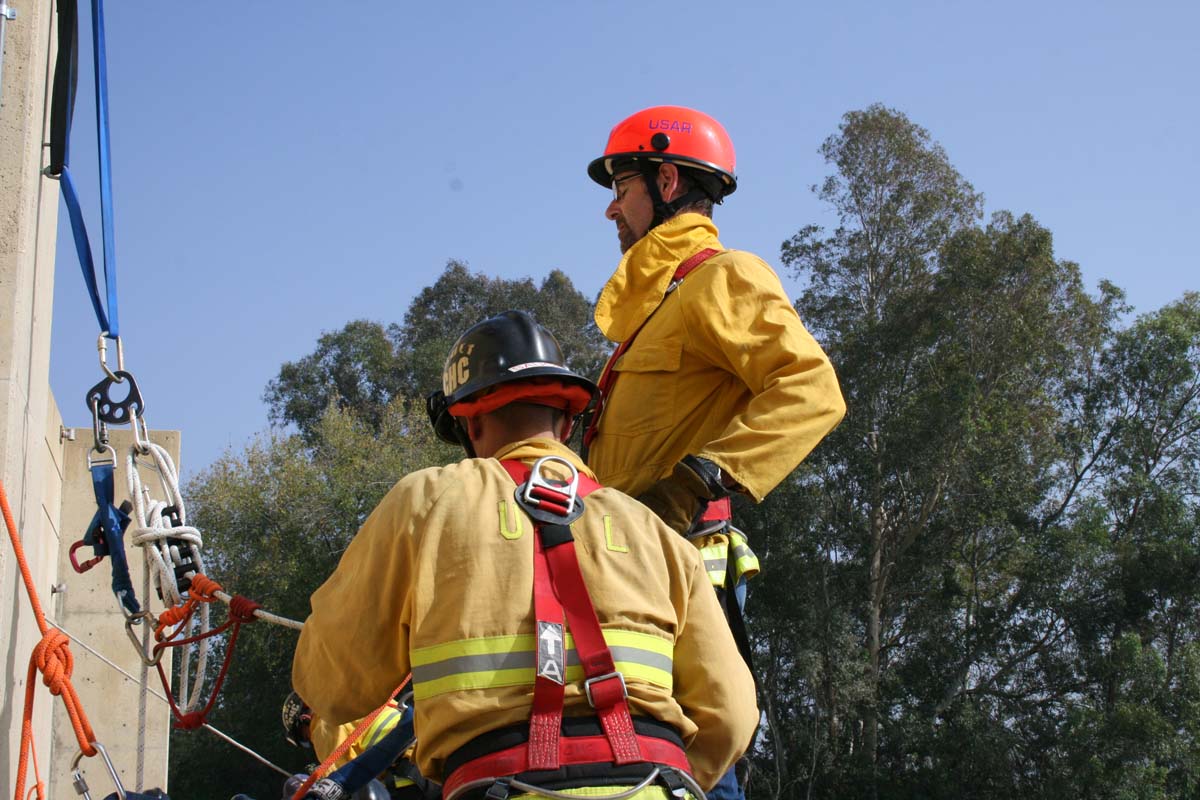 Cadets rappelling