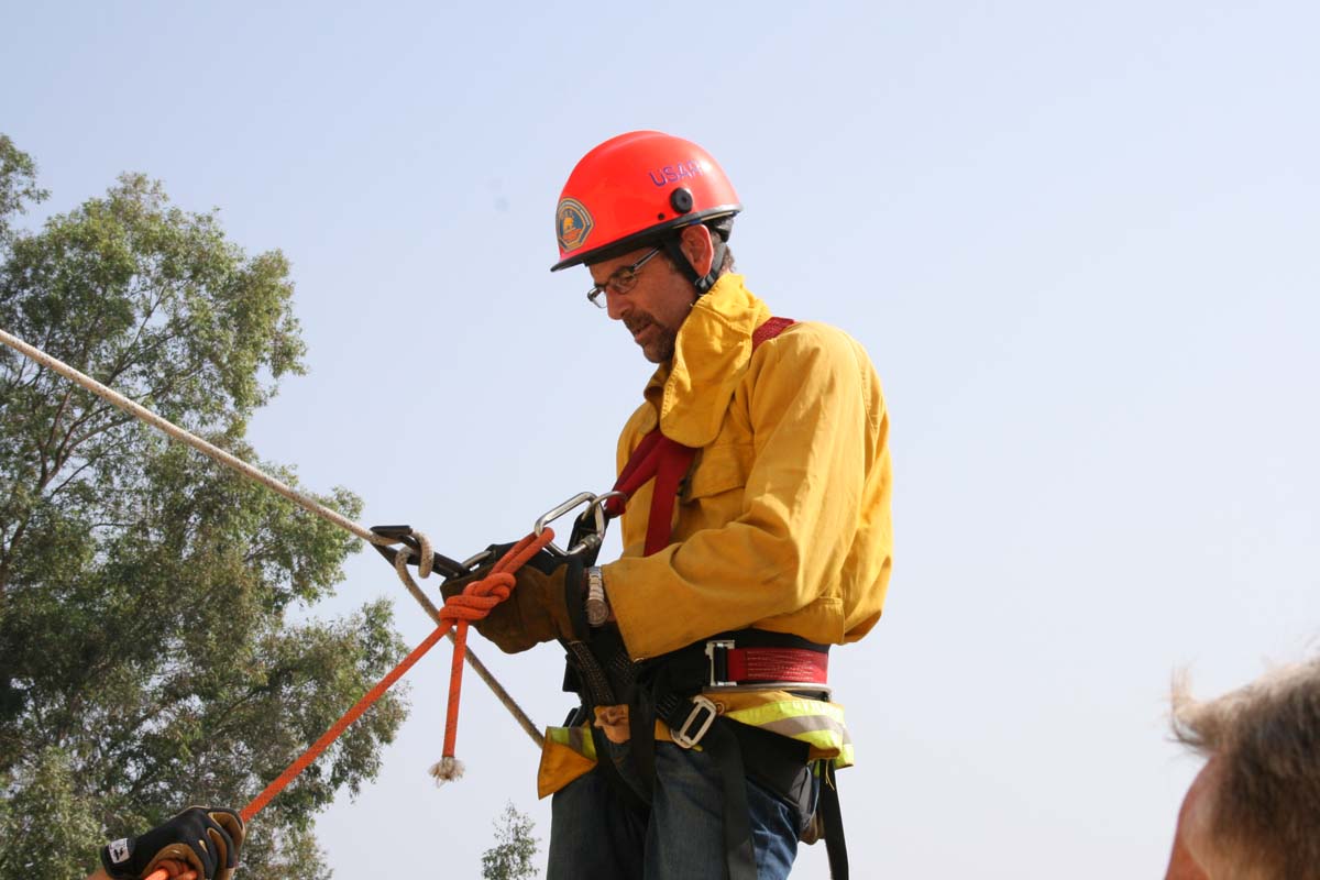 Cadets rappelling