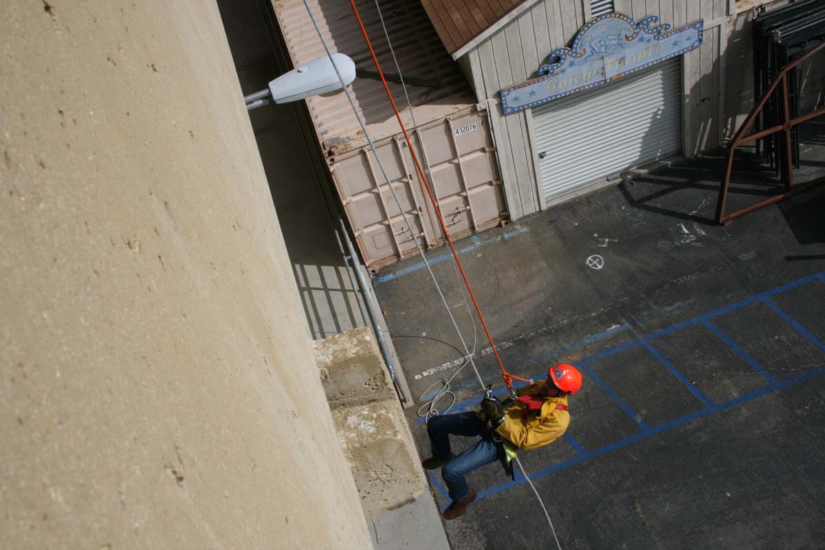 Cadets rappelling