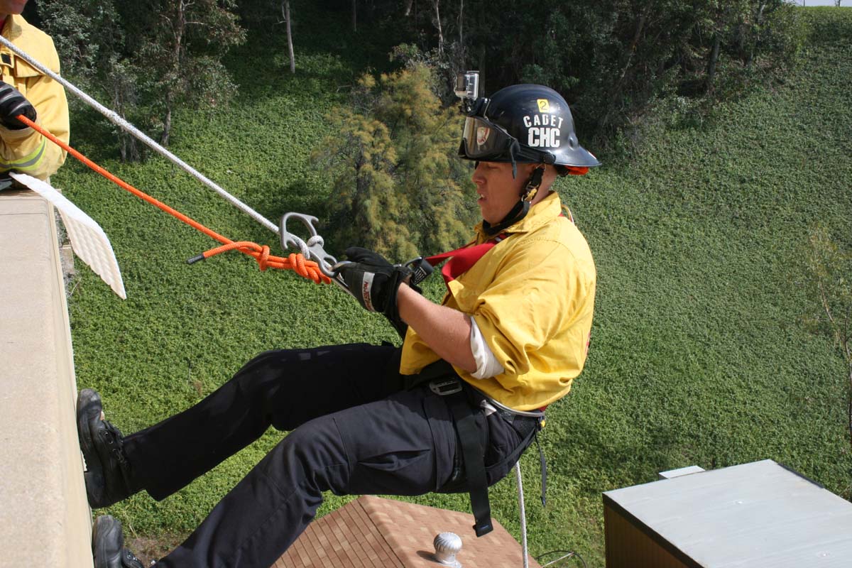 Cadets rappelling