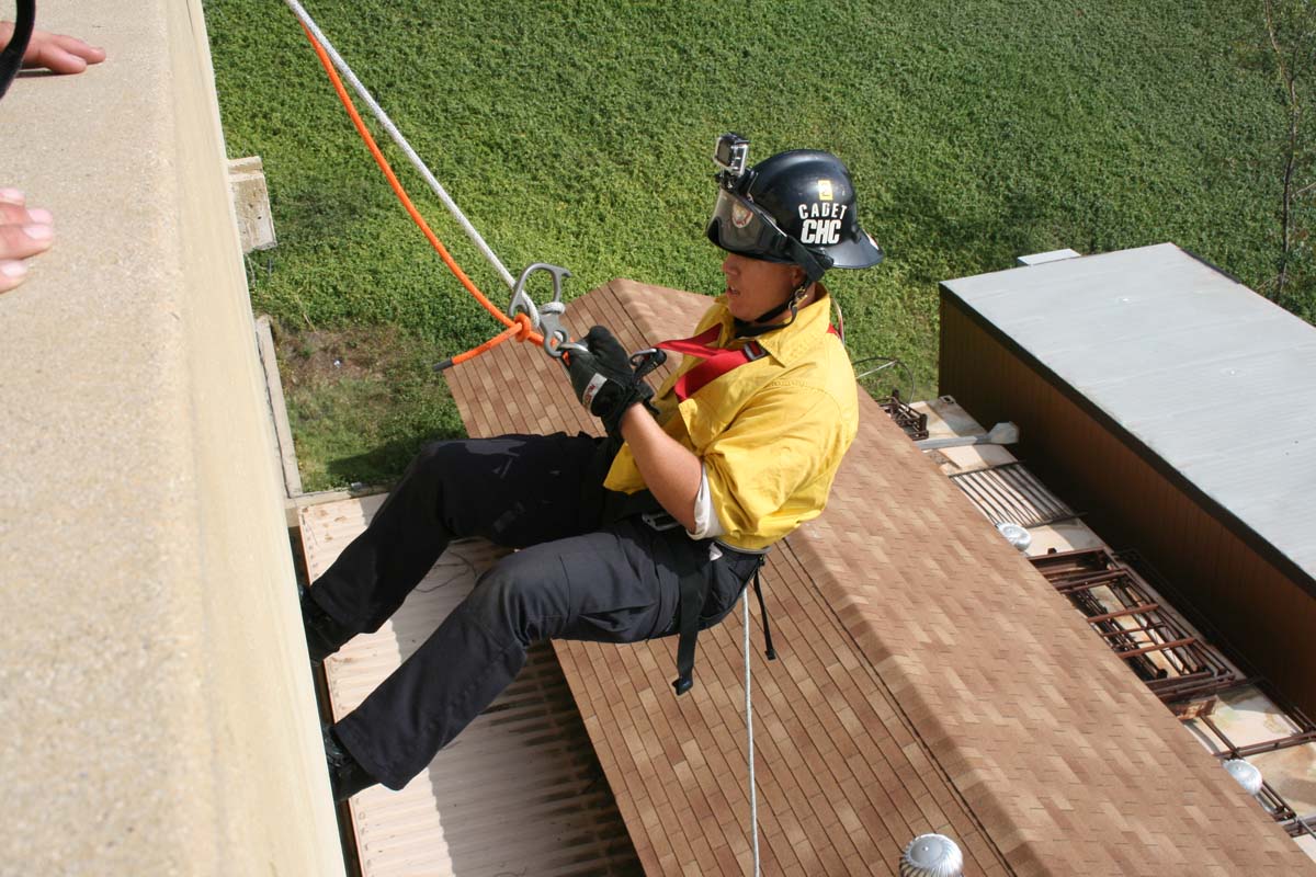 Cadets rappelling