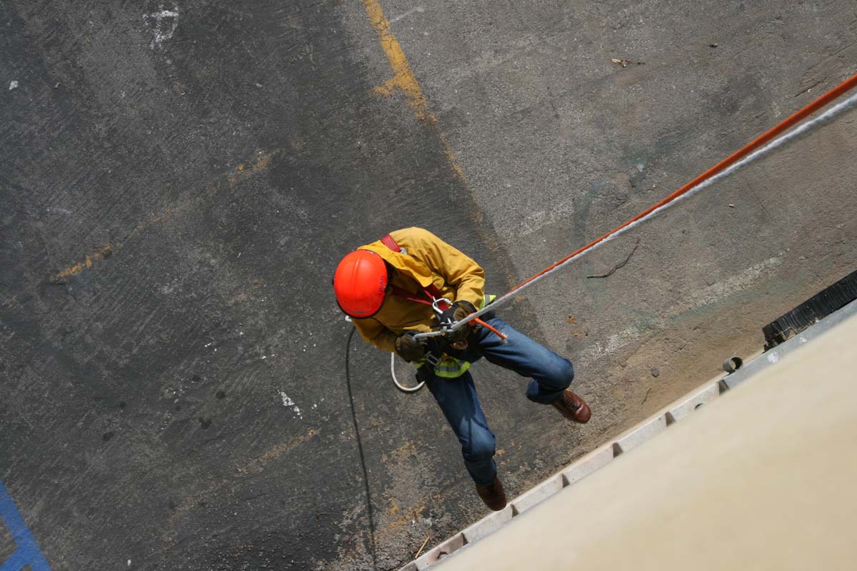 Cadets rappelling