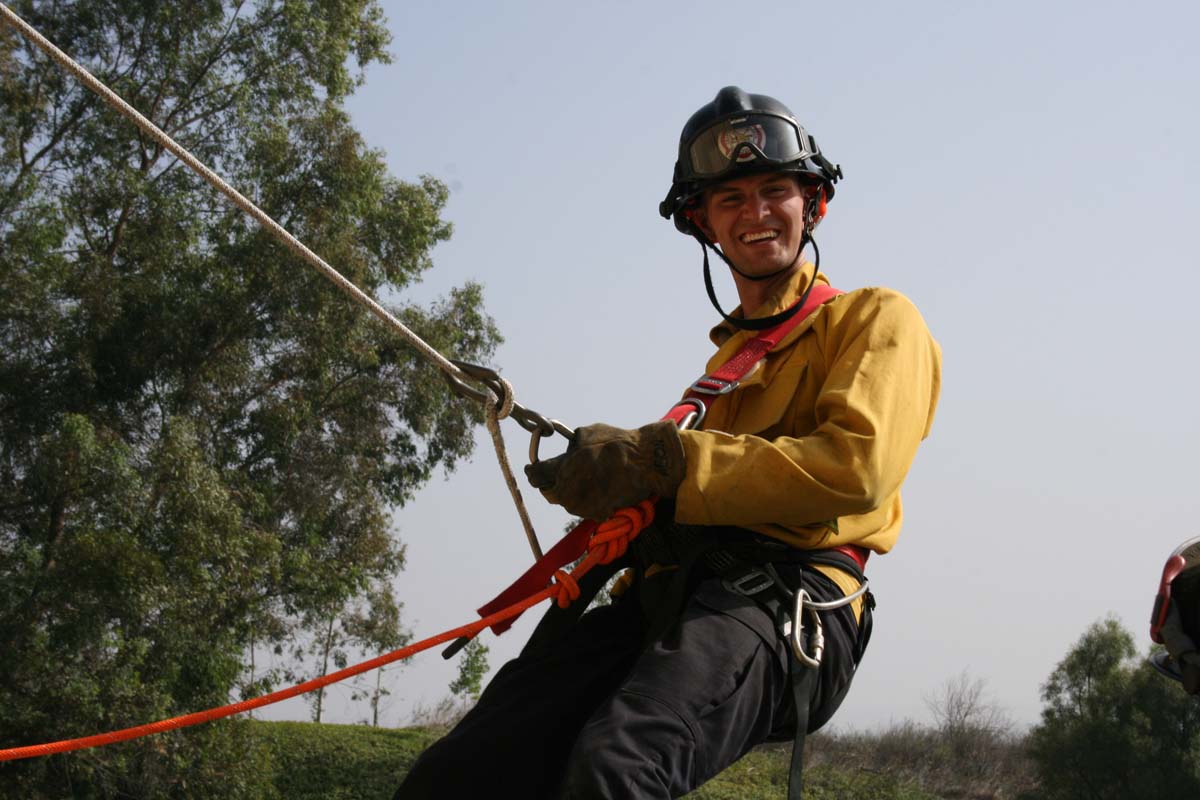 Cadets rappelling