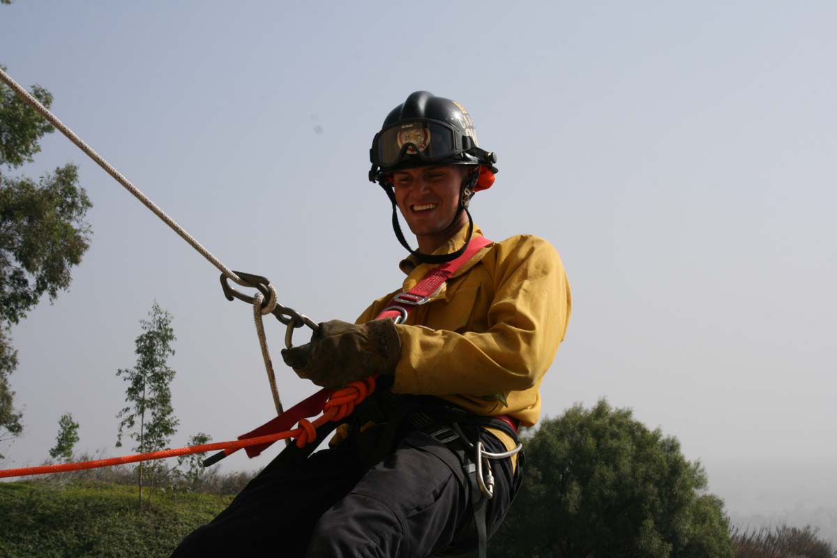 Cadets rappelling