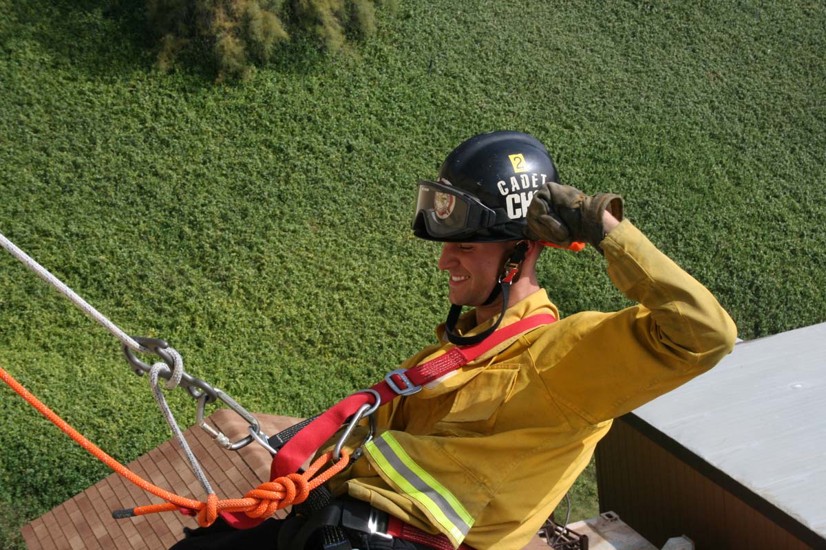 Cadets rappelling