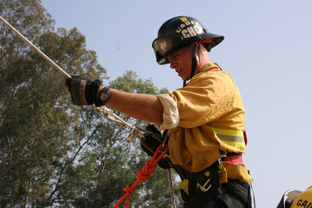 Cadets rappelling