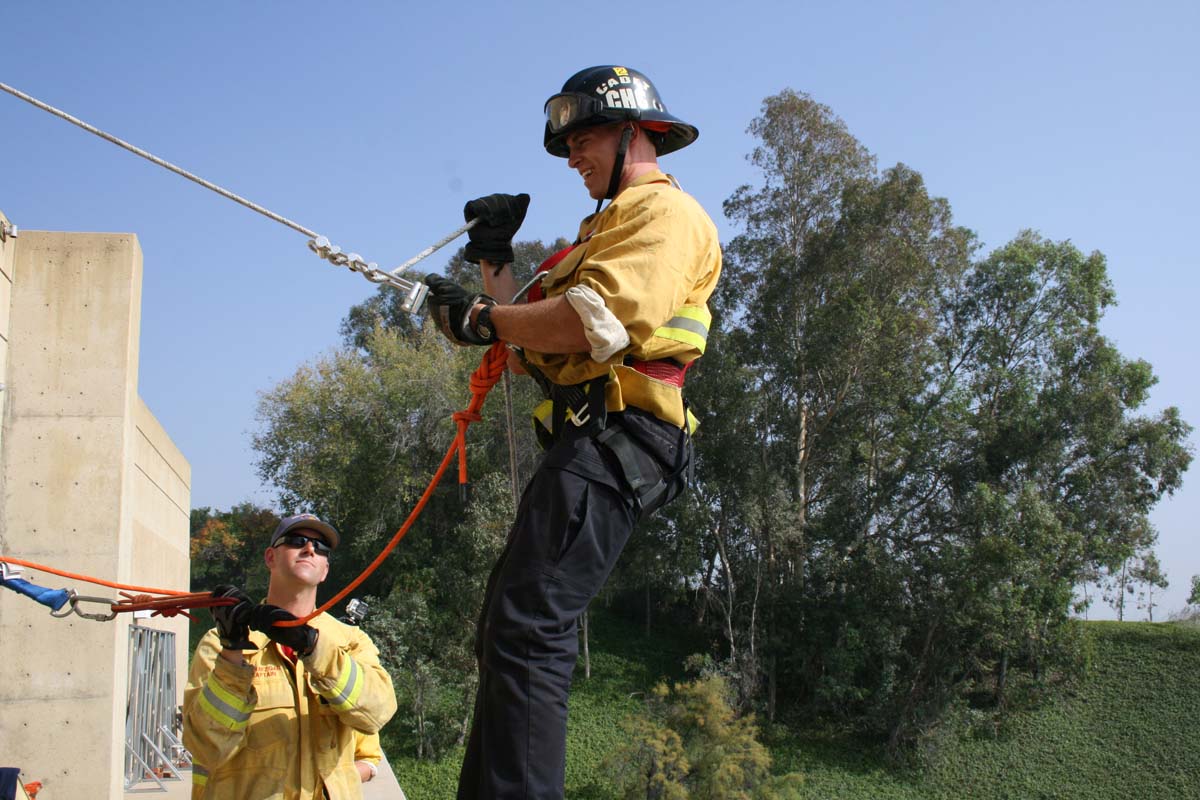 Cadets rappelling