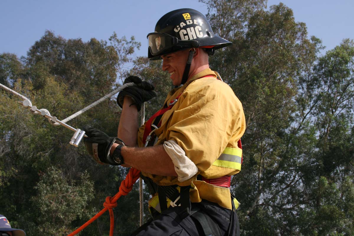 Cadets rappelling