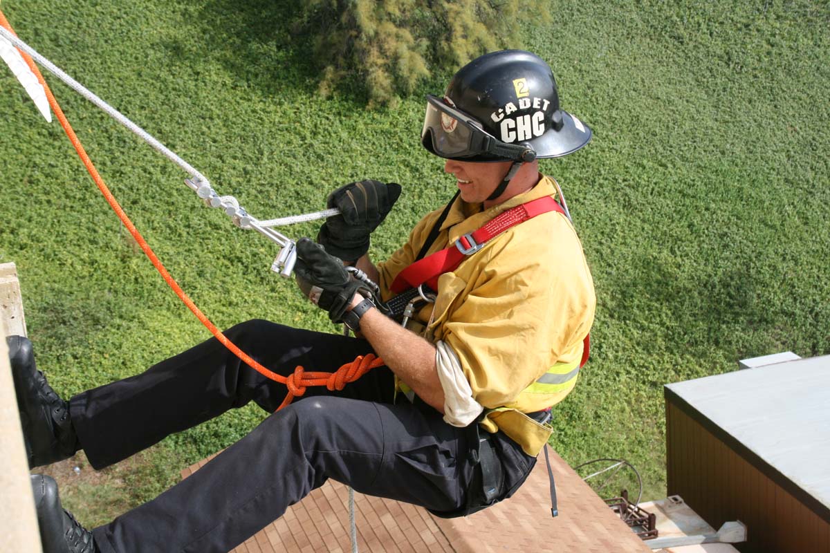 Cadets rappelling