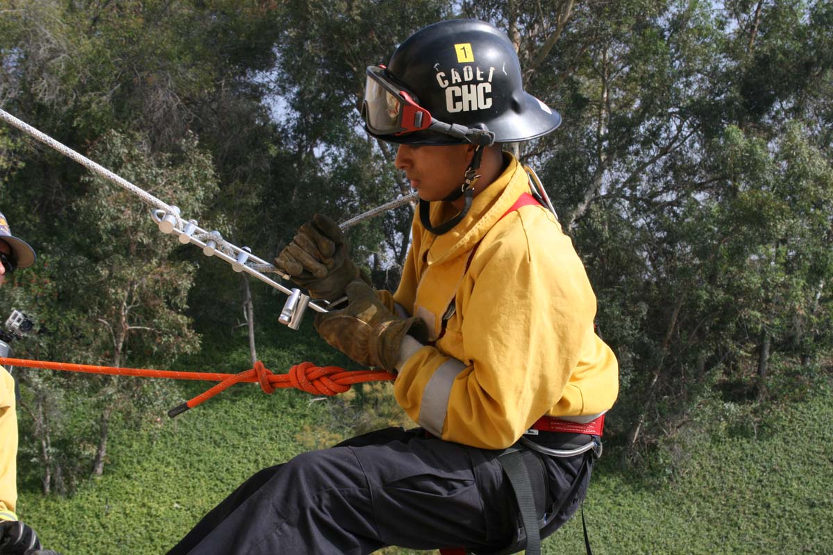 Cadets rappelling