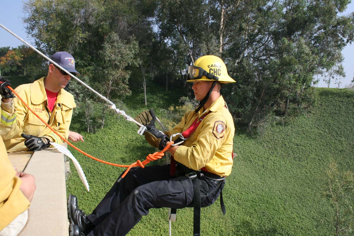 Cadets rappelling